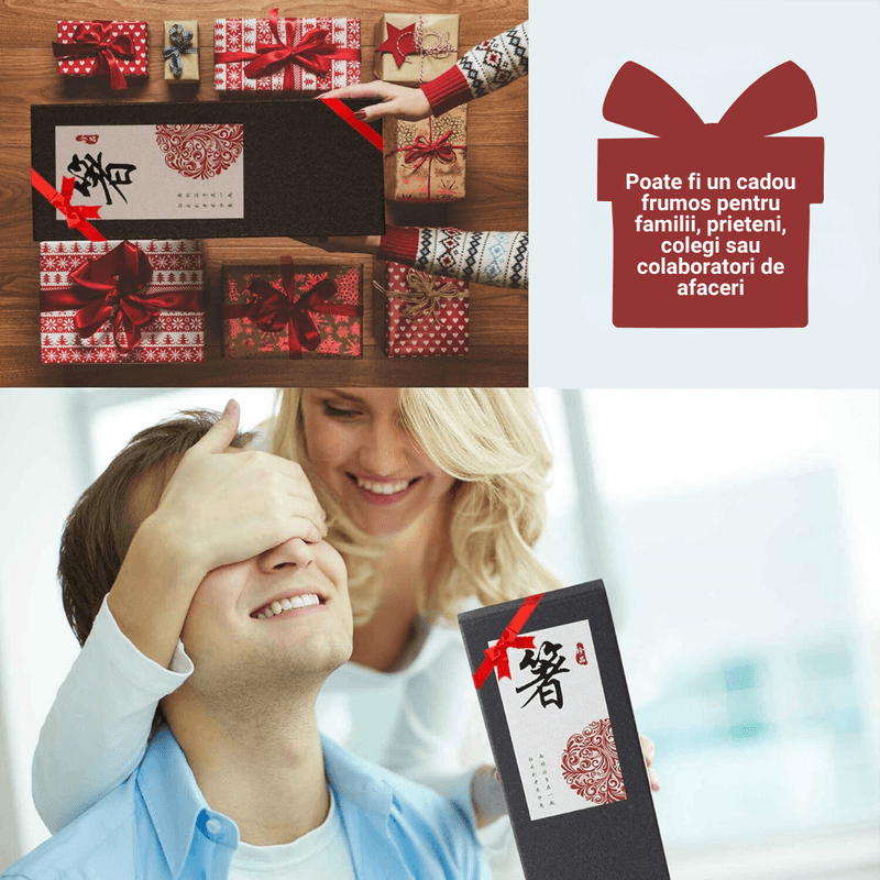 Casa si Gradina - Bucatarie si vesela - Vesela si tacamuri - Tacamuri si seturi - Set 2 Bete Chinezesti Traditionale, LUDORA®, Pentru Mancat, Din Otel Inoxidabil, Rezistente la Spalare - Infinity.ro