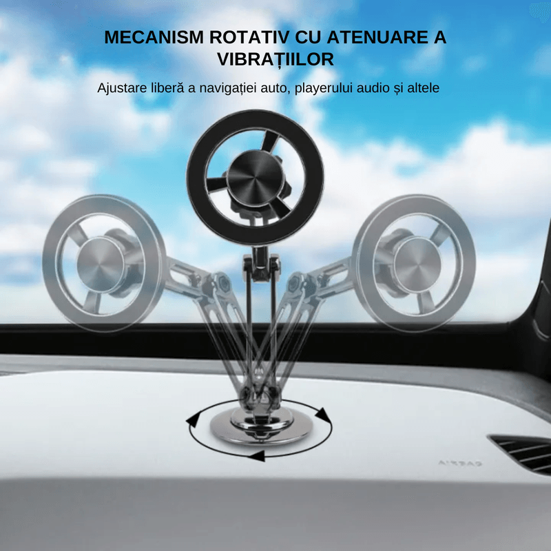 Laptop, Telefoane si Tablete - Telefoane mobile si accesorii - Accesorii Telefoane - Alte accesorii telefoane - Suport Auto LUDORA® pentru Telefon, Brat Metalic din Aliaj Rezistent, Magnet Puternic, Universal, Rotire 360 grade - Infinity.ro