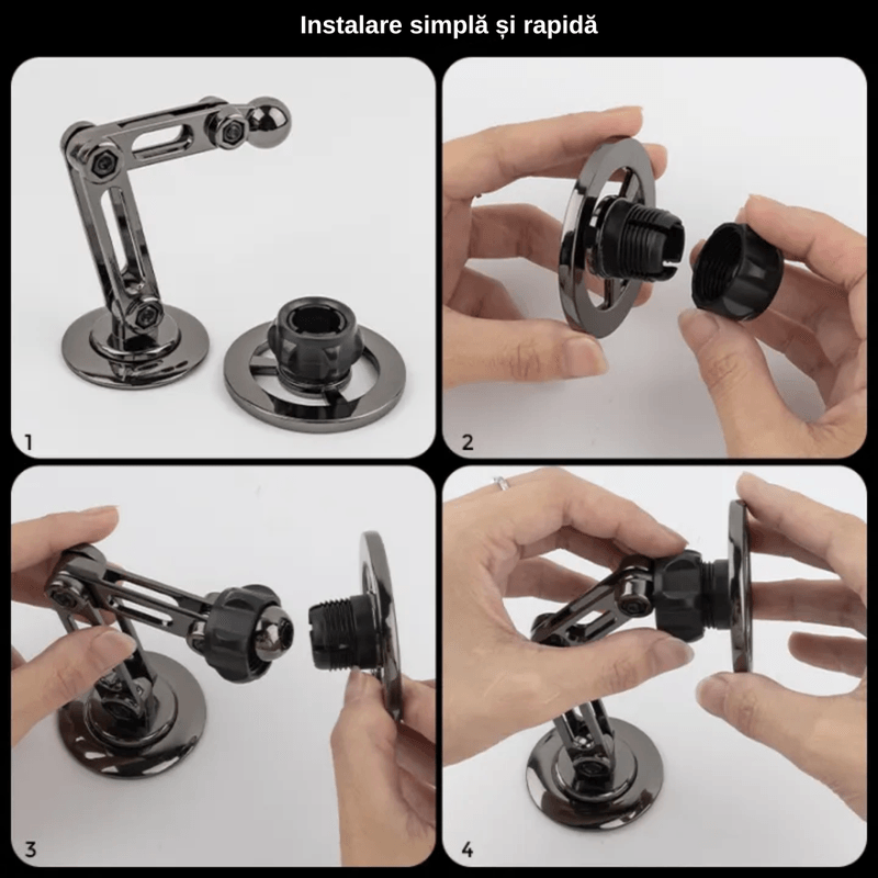 Laptop, Telefoane si Tablete - Telefoane mobile si accesorii - Accesorii Telefoane - Alte accesorii telefoane - Suport Auto LUDORA® pentru Telefon, Brat Metalic din Aliaj Rezistent, Magnet Puternic, Universal, Rotire 360 grade - Infinity.ro