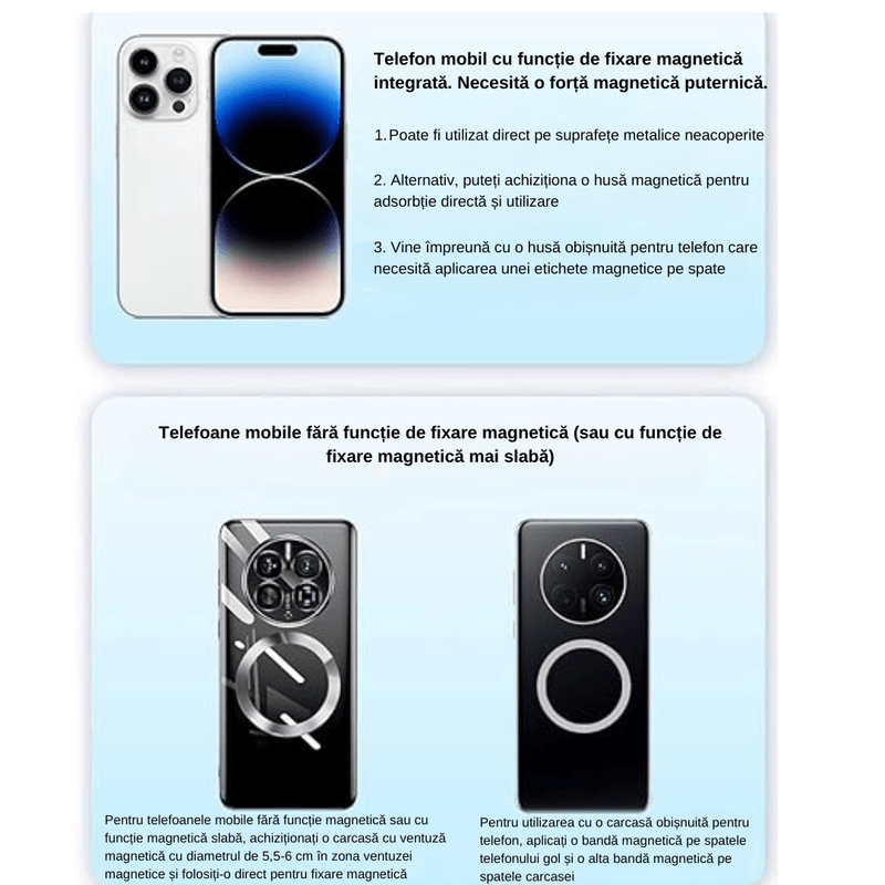 Laptop, Telefoane si Tablete - Telefoane mobile si accesorii - Accesorii Telefoane - Alte accesorii telefoane - Suport Auto LUDORA® pentru Telefon, Brat Metalic din Aliaj Rezistent, Magnet Puternic, Universal, Rotire 360 grade - Infinity.ro