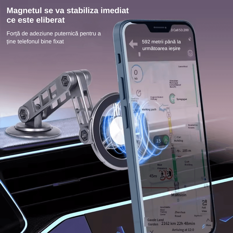 Laptop, Telefoane si Tablete - Telefoane mobile si accesorii - Accesorii Telefoane - Alte accesorii telefoane - Suport Auto LUDORA® pentru Telefon, Brat Metalic din Aliaj Rezistent, Magnet Puternic, Universal, Rotire 360 grade - Infinity.ro