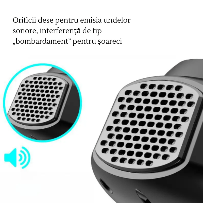 Casa si Gradina - Gradinarit si plante - Intretinere gradina - Articole daunatori gradina - Aparat Profesional Anti Rozatoare, Adsinio, cu Ultrasunete, Frecventa 20kHz-65kHz, Incarcare USB Type-C,Negru - Infinity.ro