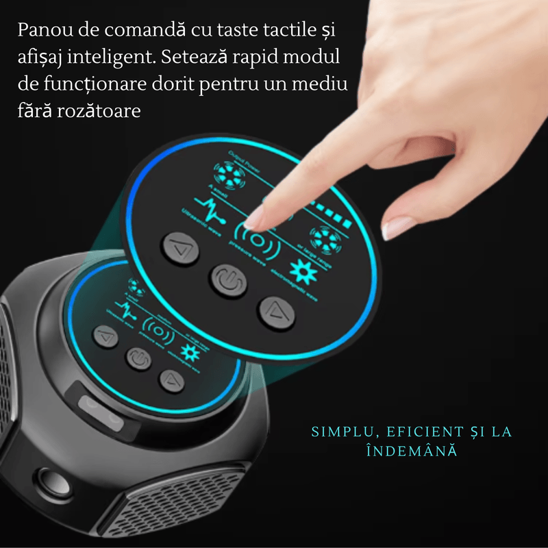 Casa si Gradina - Gradinarit si plante - Intretinere gradina - Articole daunatori gradina - Aparat Profesional Anti Rozatoare, Adsinio, cu Ultrasunete, Frecventa 20kHz-65kHz, Incarcare USB Type-C,Negru - Infinity.ro