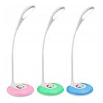 Casa si Gradina - Corpuri si surse de iluminat - Veioze si lampi - Lampadare - Lampa de masa cu 16 SMD LED RGB, 5500K, 256 culori, flexibila, cablu USB, inaltime 48 cm, alb - Infinity.ro