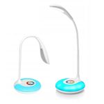 Casa si Gradina - Corpuri si surse de iluminat - Veioze si lampi - Lampadare - Lampa de masa cu 16 SMD LED RGB, 5500K, 256 culori, flexibila, cablu USB, inaltime 48 cm, alb - Infinity.ro