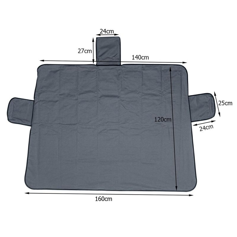 Auto si Moto - Intretinere auto - Huse auto - Husa/Parasolar parbriz anti-inghet, Universal, Dimensiune160x120 cm, negru-gri - Infinity.ro