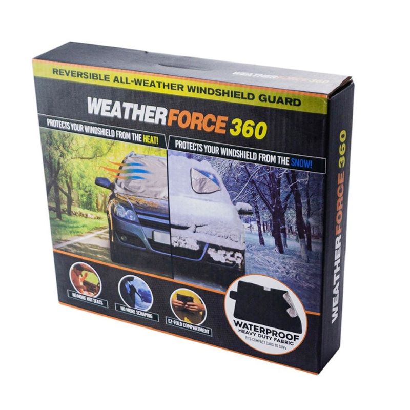 Auto si Moto - Intretinere auto - Huse auto - Husa/Parasolar parbriz anti-inghet, Universal, Dimensiune160x120 cm, negru-gri - Infinity.ro
