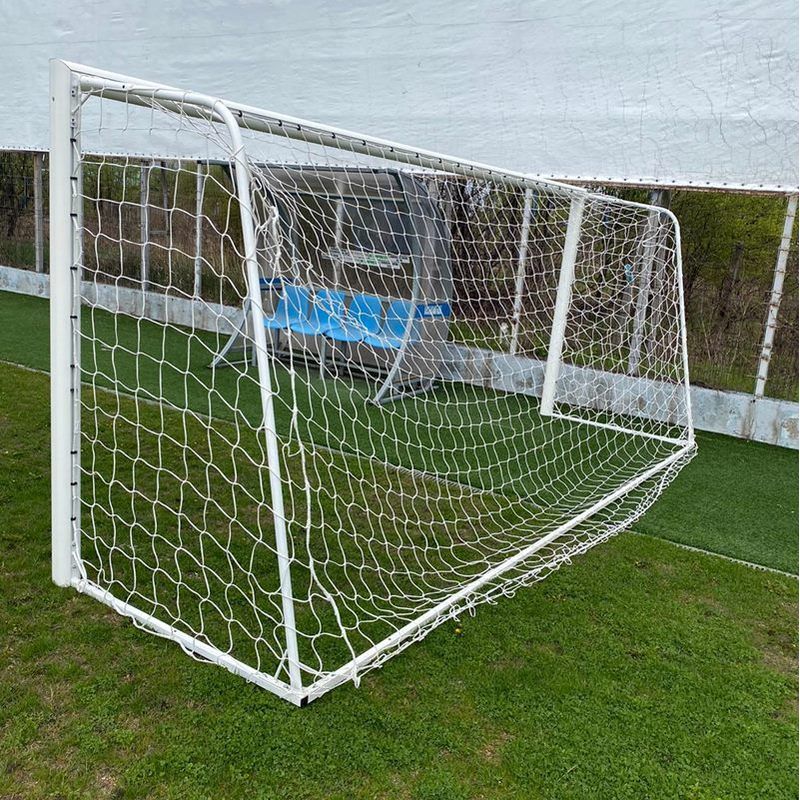 Sport si Outdoor - Sporturi de echipa - Fotbal - Porti fotbal - Poarta fotbal 5x2, aluminiu, profil 120x 100 mm, 5x2 m, mobila, spate din otel, plasa inclusa - Infinity.ro