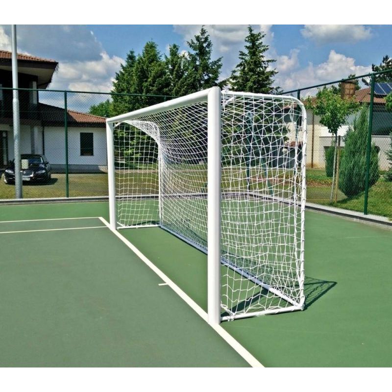 Sport si Outdoor - Sporturi de echipa - Fotbal - Porti fotbal - Poarta fotbal 5x2, aluminiu, profil 120x 100 mm, 5x2 m, mobila, spate din otel, plasa inclusa - Infinity.ro