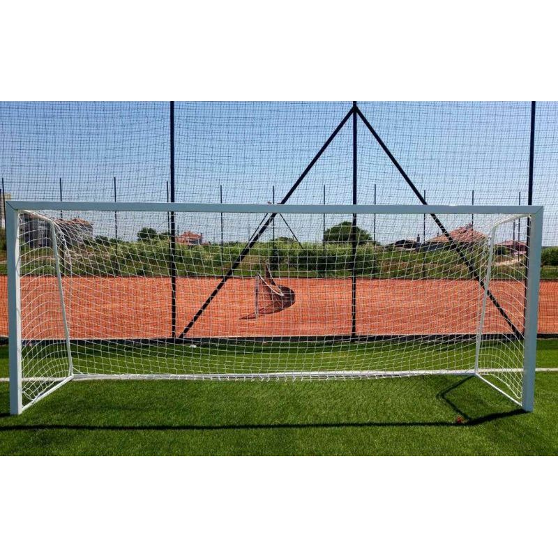 Sport si Outdoor - Sporturi de echipa - Fotbal - Porti fotbal - Poarta fotbal 5x2 m, profil aluminiu 80x80 mm, mobila, spate otel, plasa inclusa - Infinity.ro