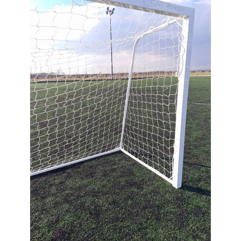 Sport si Outdoor - Sporturi de echipa - Fotbal - Porti fotbal - Poarta fotbal 5x2 m, profil aluminiu 80x80 mm, mobila, spate otel, plasa inclusa - Infinity.ro