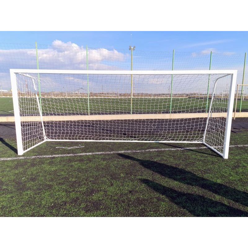 Sport si Outdoor - Sporturi de echipa - Fotbal - Porti fotbal - Poarta fotbal 5x2 m, profil aluminiu 80x80 mm, mobila, spate otel, plasa inclusa - Infinity.ro