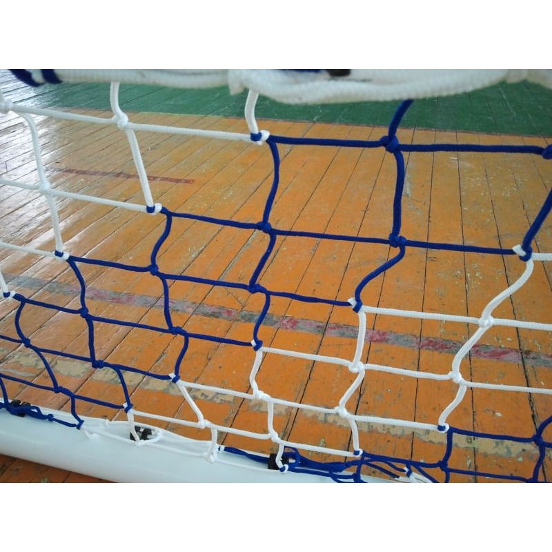 Sport si Outdoor - Sporturi de echipa - Fotbal - Porti fotbal - Plasa poarta fotbal / handbal 3x2 m Anastasia Sport, fir 5 mm, alb cu albastru - Infinity.ro