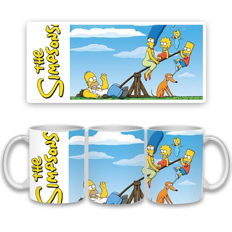 Casa si Gradina - Bucatarie si vesela - Cani si pahare - Cani si cesti - Cana alba personalizata, The Simpsons, INOVATIX®. 330ml - Infinity.ro