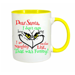 Casa si Gradina - Bucatarie si vesela - Cani si pahare - Cani si cesti - Cana maner galben personalizata Grinch Christmas, INOVATIX®. 330ml - Infinity.ro