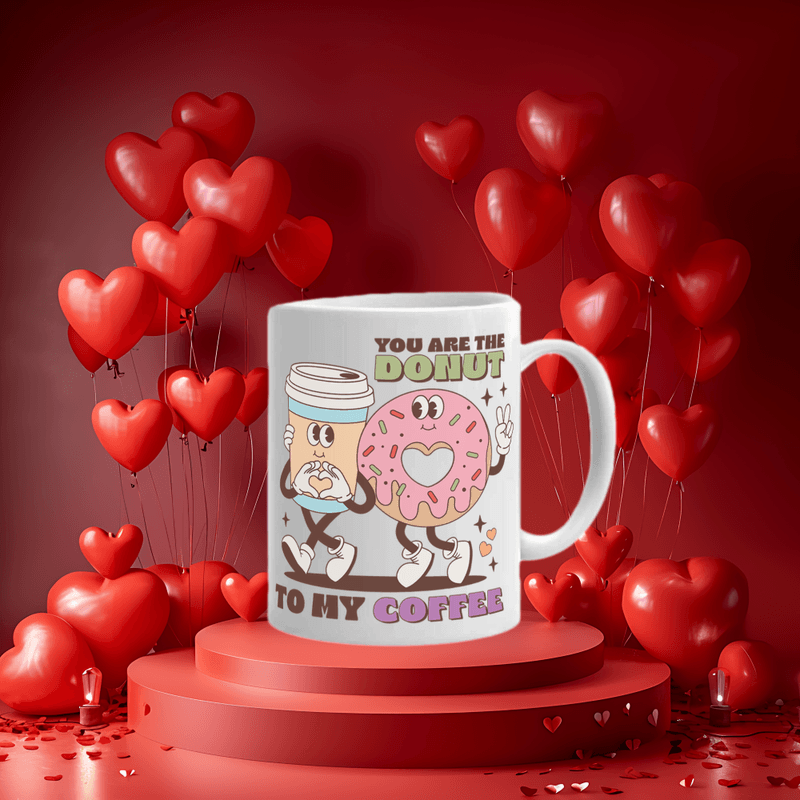 Casa si Gradina - Bucatarie si vesela - Cani si pahare - Cani si cesti - Cana alba personalizata You are the donut to my coffee, INOVATIX®. 330ml - Infinity.ro