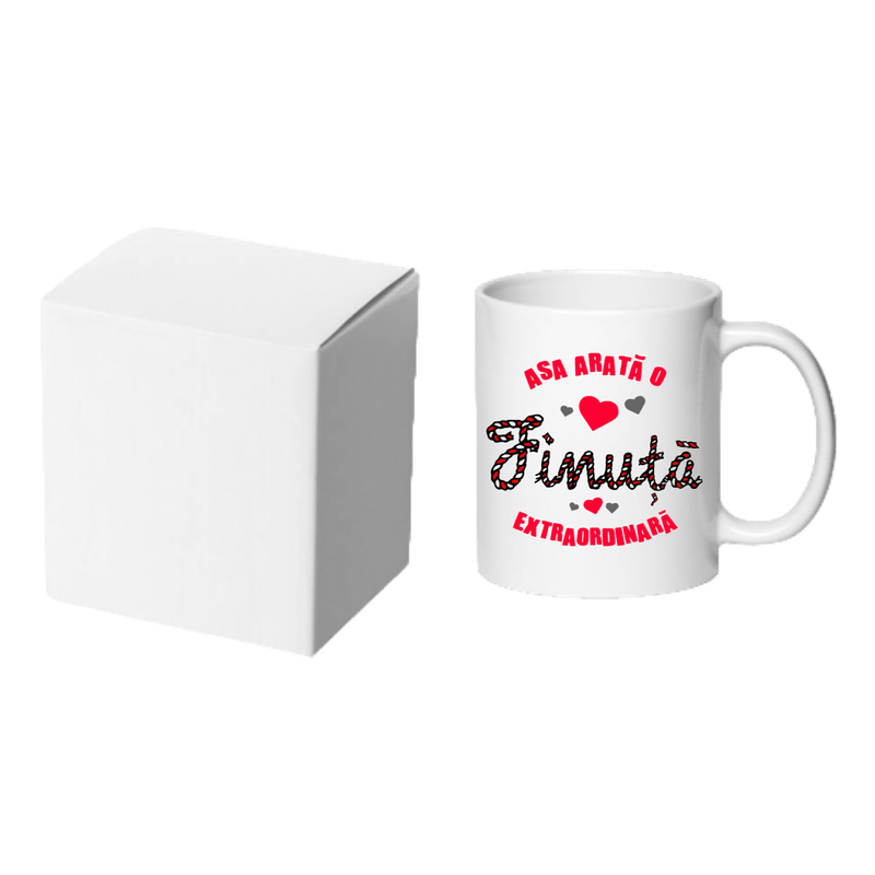 Casa si Gradina - Bucatarie si vesela - Cani si pahare - Cani si cesti - Cana alba personalizata Asa arata o finuta extraordinara, INOVATIX®. 330ml - Infinity.ro