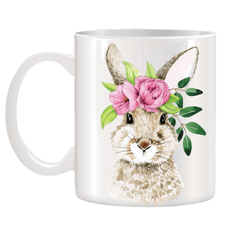 Casa si Gradina - Bucatarie si vesela - Cani si pahare - Cani si cesti - Cana alba personalizata pentru Paste, Iepuras, INOVATIX®. 330ml - Infinity.ro