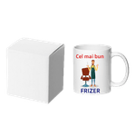 Casa si Gradina - Bucatarie si vesela - Cani si pahare - Cani si cesti - Cana alba personalizata Cel mai bun Frizer, INOVATIX®. 330ml - Infinity.ro