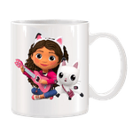 Casa si Gradina - Bucatarie si vesela - Cani si pahare - Cani si cesti - Cana alba personalizata Gabby's Dollhouse,, INOVATIX®. 330ml - Infinity.ro