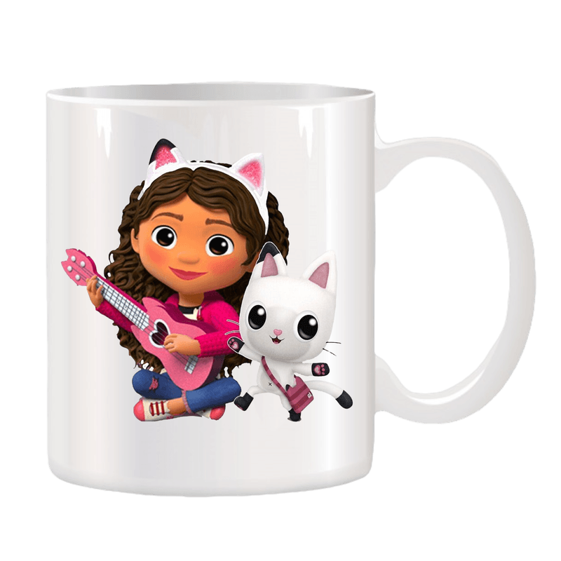 Casa si Gradina - Bucatarie si vesela - Cani si pahare - Cani si cesti - Cana alba personalizata Gabby's Dollhouse,, INOVATIX®. 330ml - Infinity.ro
