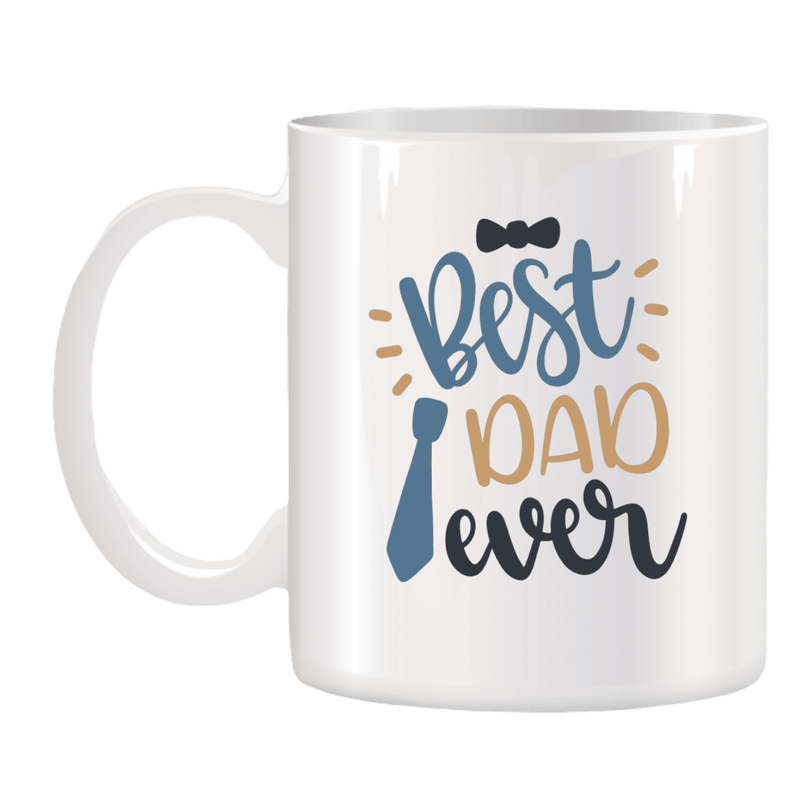 Casa si Gradina - Bucatarie si vesela - Cani si pahare - Cani si cesti - Cana alba personalizata "Best Dad Ever", INOVATIX®. 330ml - Infinity.ro