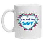 Casa si Gradina - Bucatarie si vesela - Cani si pahare - Cani si cesti - Cana alba personalizata "cel mai bun sot", INOVATIX®. 330ml - Infinity.ro