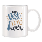 Casa si Gradina - Bucatarie si vesela - Cani si pahare - Cani si cesti - Cana alba personalizata "Best Dad Ever", INOVATIX®. 330ml - Infinity.ro