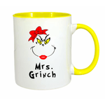 Casa si Gradina - Bucatarie si vesela - Cani si pahare - Cani si cesti - Cana maner galben personalizata Grinch Christmas, INOVATIX®. 330ml - Infinity.ro
