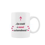 Casa si Gradina - Bucatarie si vesela - Cani si pahare - Cani si cesti - Cana alba personalizata ”Asa arata o mama extraordinara", INOVATIX®. 330ml - Infinity.ro