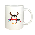 Casa si Gradina - Bucatarie si vesela - Cani si pahare - Cani si cesti - Cana alba personalizata Penguin Light, INOVATIX®. 330 ml - Infinity.ro