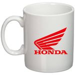 Casa si Gradina - Bucatarie si vesela - Cani si pahare - Cani si cesti - Cana alba personalizata "Honda Moto'", INOVATIX®. 330ml - Infinity.ro