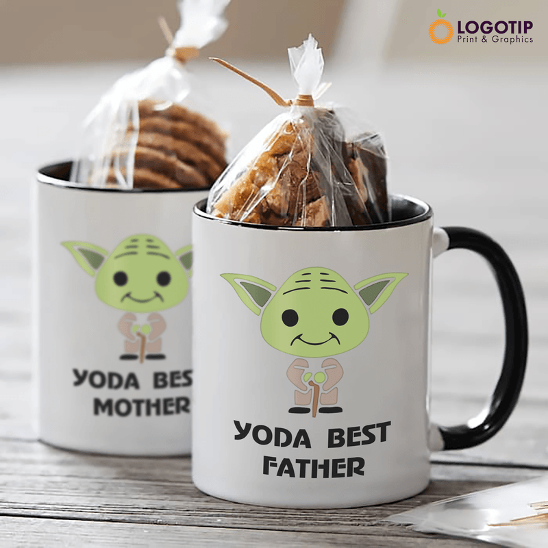 Casa si Gradina - Bucatarie si vesela - Cani si pahare - Cani si cesti - Cana alba personalizata "Yoda best father", INOVATIX®. 330ml - Infinity.ro