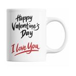 Casa si Gradina - Bucatarie si vesela - Cani si pahare - Cani si cesti - Cana alba personalizata "Happy Valentine's day!", INOVATIX®. 330ml - Infinity.ro
