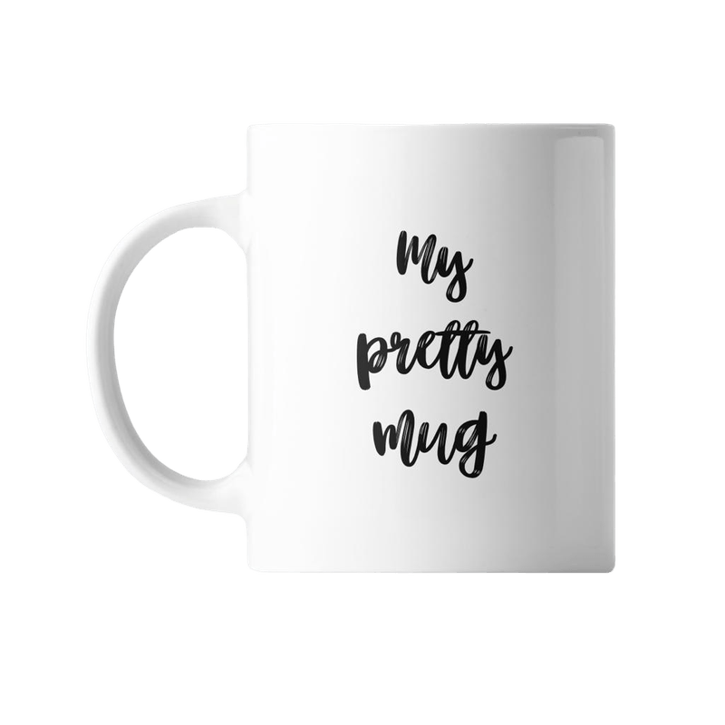 Casa si Gradina - Bucatarie si vesela - Cani si pahare - Cani si cesti - Cana alba personalizata "My pretty mug", INOVATIX®. 330ml - Infinity.ro