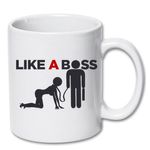 Casa si Gradina - Bucatarie si vesela - Cani si pahare - Cani si cesti - Cana alba personalizata "LIKE A BOSS" 300 ml, INOVATIX®. 330ml - Infinity.ro