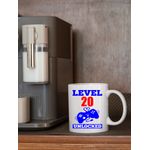 Casa si Gradina - Bucatarie si vesela - Cani si pahare - Cani si cesti - Cana alba personalizata Level 20 unlocked, INOVATIX®. 330ml - Infinity.ro