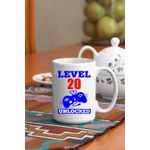 Casa si Gradina - Bucatarie si vesela - Cani si pahare - Cani si cesti - Cana alba personalizata Level 20 unlocked, INOVATIX®. 330ml - Infinity.ro