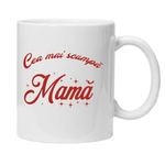 Casa si Gradina - Bucatarie si vesela - Cani si pahare - Cani si cesti - Cana alba personalizata "cea mai scumpa mama", INOVATIX®. 330ml - Infinity.ro