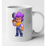 Casa si Gradina - Bucatarie si vesela - Cani si pahare - Cani si cesti - Cana alba personalizata Brawl Star - Shelly, INOVATIX®. 330 ml - Infinity.ro