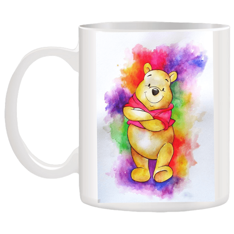 Casa si Gradina - Bucatarie si vesela - Cani si pahare - Cani si cesti - Cana alba personalizata Winnie the Pooh, Disney, INOVATIX®. 330ml - Infinity.ro