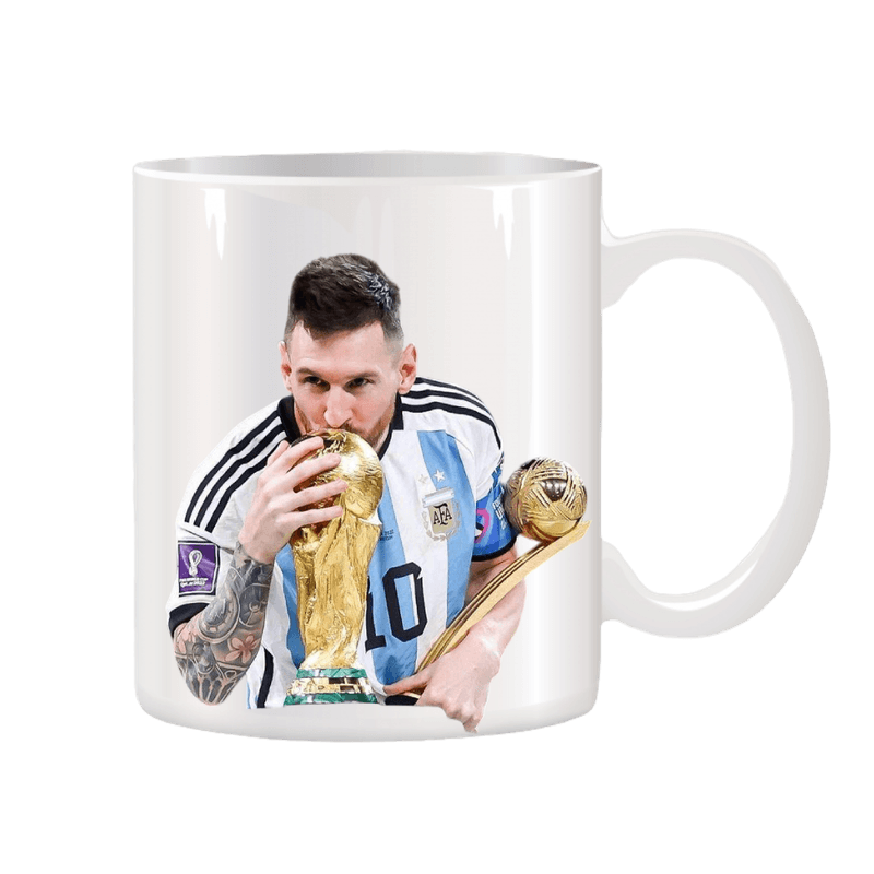 Casa si Gradina - Bucatarie si vesela - Cani si pahare - Cani si cesti - Cana alba ceramica personalizata Lionel Messi, INOVATIX®. 330ml - Infinity.ro