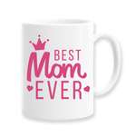 Casa si Gradina - Bucatarie si vesela - Cani si pahare - Cani si cesti - Cana alba personalizata "Best Mom ever", INOVATIX®. 330ml - Infinity.ro