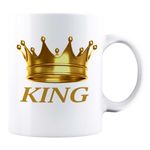 Casa si Gradina - Bucatarie si vesela - Cani si pahare - Cani si cesti - Cana alba personalizata " King ", INOVATIX®. 330ml - Infinity.ro