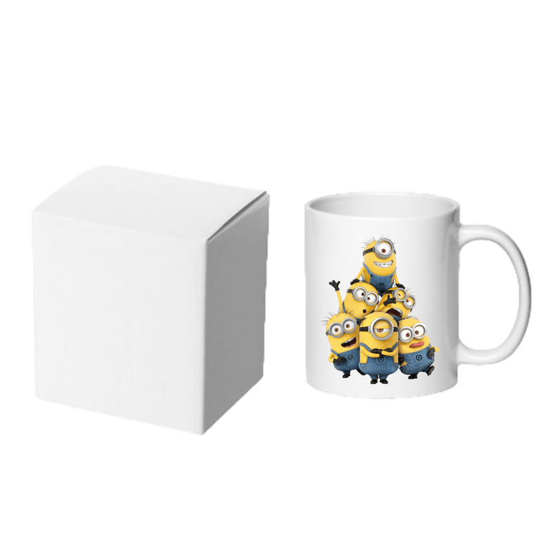 Casa si Gradina - Bucatarie si vesela - Cani si pahare - Cani si cesti - Cana alba ceramica personalizata Minions, INOVATIX®. 330ml - Infinity.ro