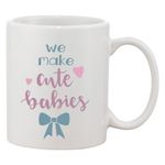 Casa si Gradina - Bucatarie si vesela - Cani si pahare - Cani si cesti - Cana alba personalizata 'We make cute babies', INOVATIX®. 330ml - Infinity.ro