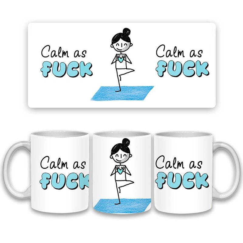 Casa si Gradina - Bucatarie si vesela - Cani si pahare - Cani si cesti - Cana alba personalizata, Calm, INOVATIX®. 330ml - Infinity.ro