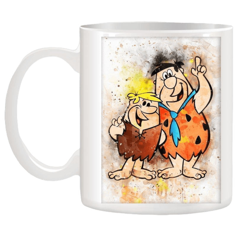 Casa si Gradina - Bucatarie si vesela - Cani si pahare - Cani si cesti - Cana alba personalizata The Flintstones, INOVATIX®. 330ml - Infinity.ro