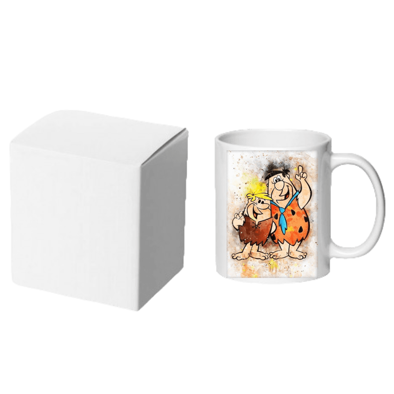 Casa si Gradina - Bucatarie si vesela - Cani si pahare - Cani si cesti - Cana alba personalizata The Flintstones, INOVATIX®. 330ml - Infinity.ro