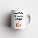 Casa si Gradina - Bucatarie si vesela - Cani si pahare - Cani si cesti - Cana alba personalizata "Adevarul e intotdeauna la mijloc", INOVATIX®. 330ml - Infinity.ro